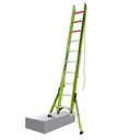 SUMOSTANCE with HYPERLITE Technology - EN 131 - 150 kg Rated, Fiberglass Electrical Insulated Extension Ladder with GROUND CUE and Pole Strap