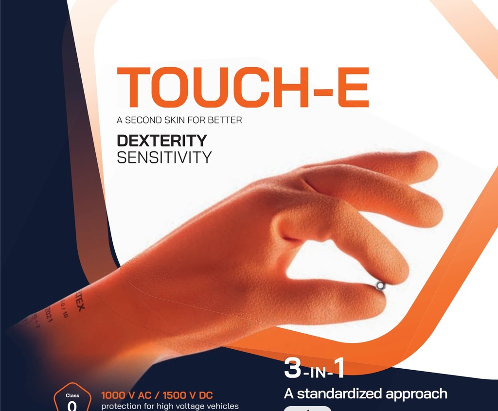 JFO TOUCH-E  3-in-1 Flexible Natural Rubber Insulating Class 0, ARC and Mechanical protection gloves