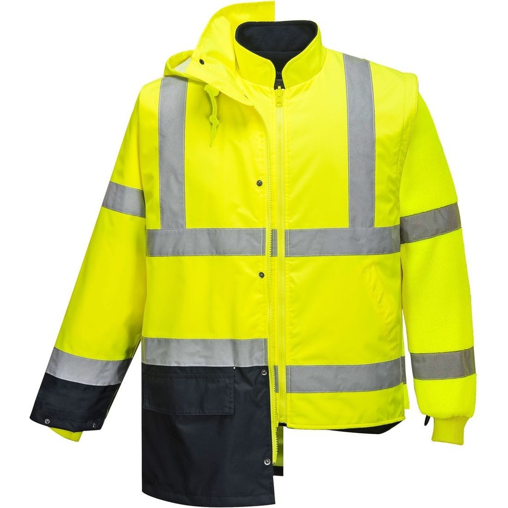 S766 Hi-Vis 5-in-1 Contrast Essential Winter Jacket