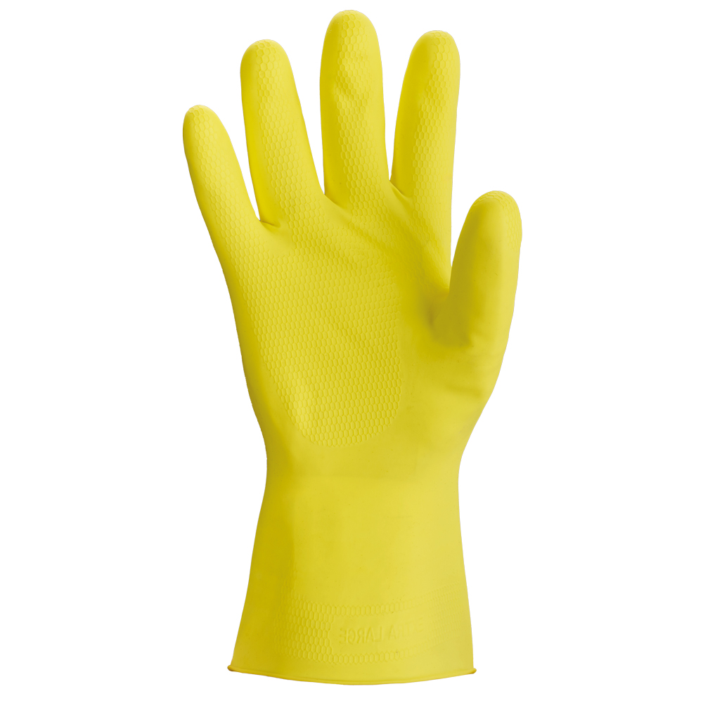 EDMONTON Latex chemical gloves, length 30 cm, flock lined