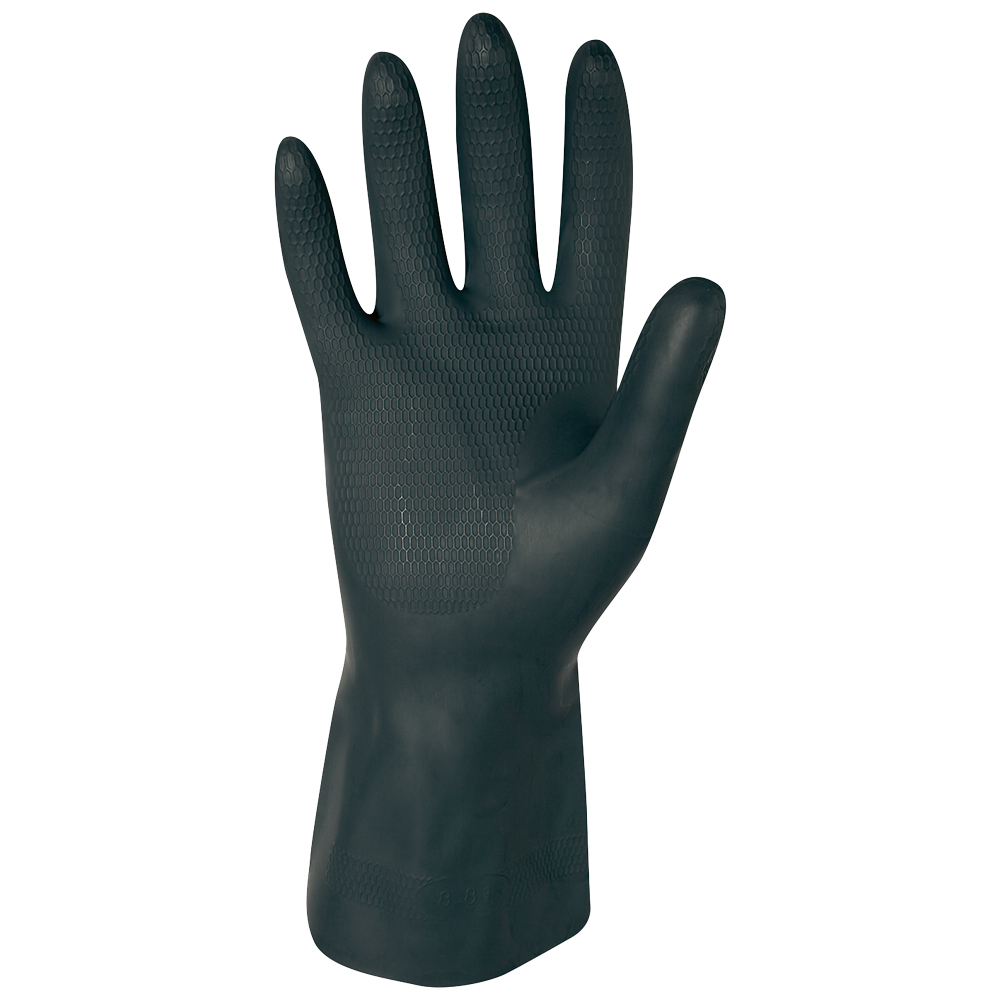 FREEMAN Polychlorprene/latex chemical gloves, length 30 cm, flock lined