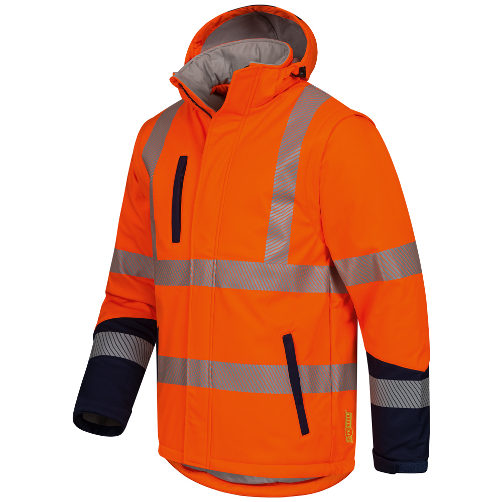 Hi-Vis 2-in-1 Padded Waterproof Breathable Softshell (3L)