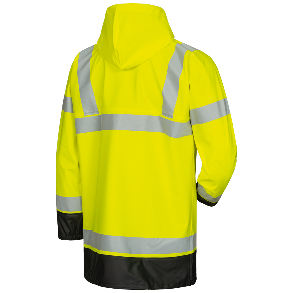 MANFRED Hi-Vis Waterproof PU Coated Rain Jacket 