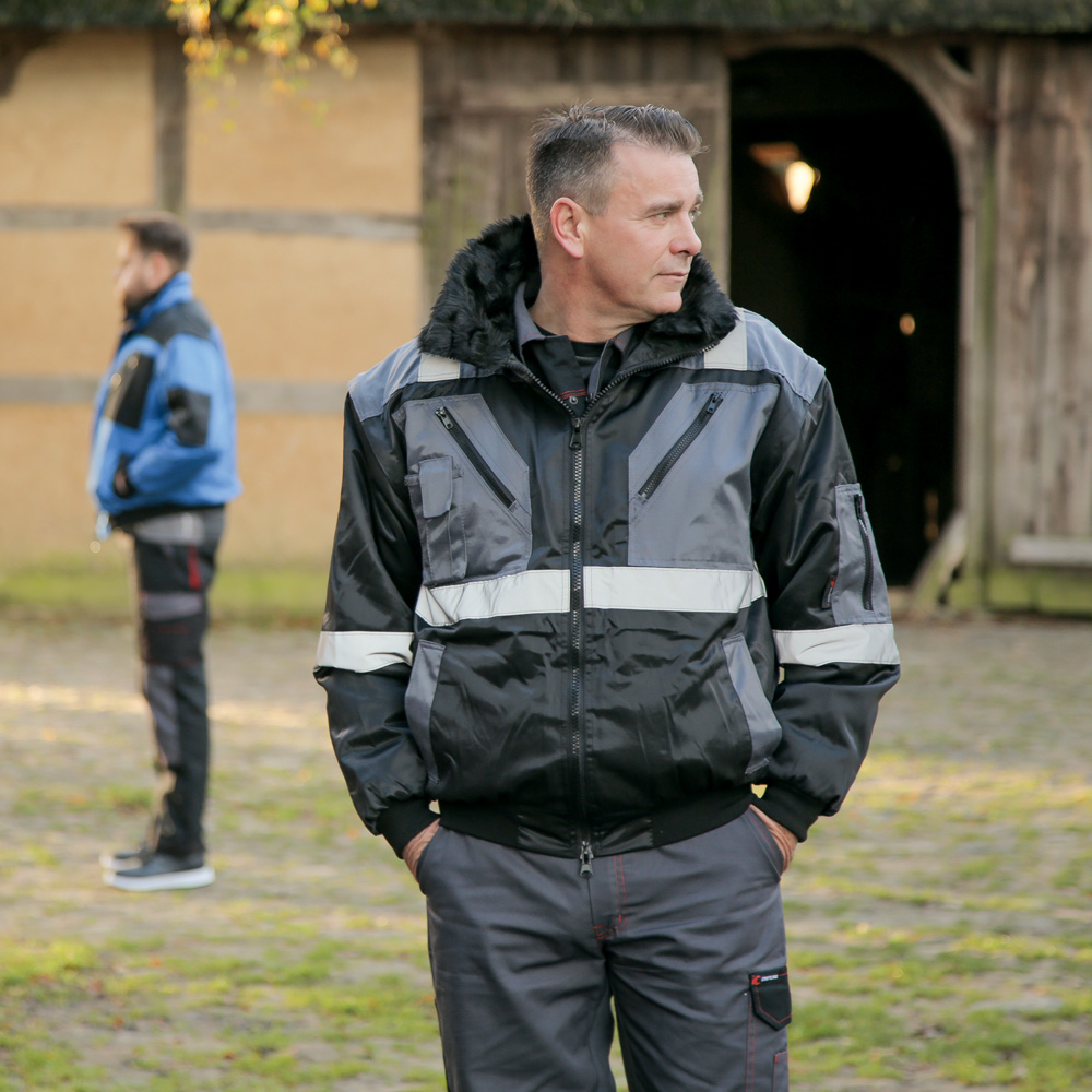 KIRKENES Winter Two-Tone Pilot 4-in1 jacket, Reflective tapes
