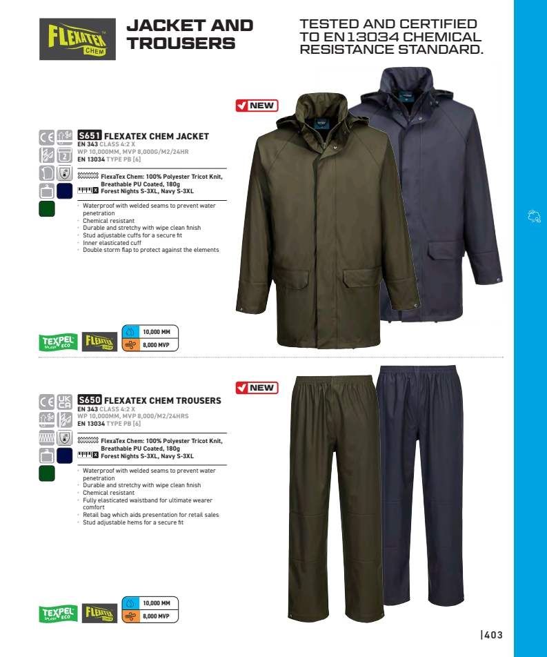 S653 Flexatex Chem Bib and Brace