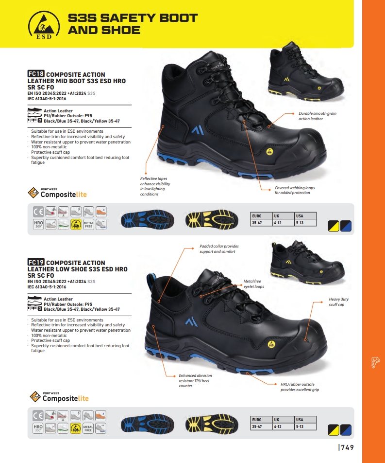FC18 Apex Composite Mid Boot S3S ESD HRO SR SC FO