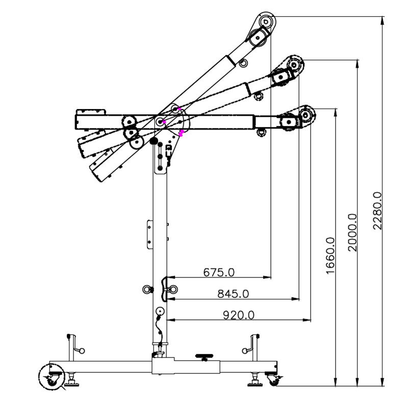 FA 60 105 00 EasySafeWay 1, Mobile H-shaped base davit system