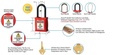 S01 4.5/28mm Mini Copper Body & Steel Shackle LOTO Padlock