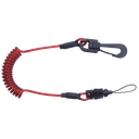 TS 90 001 12 Coil tool lanyard with a swivel connector and a detachable attachment loop