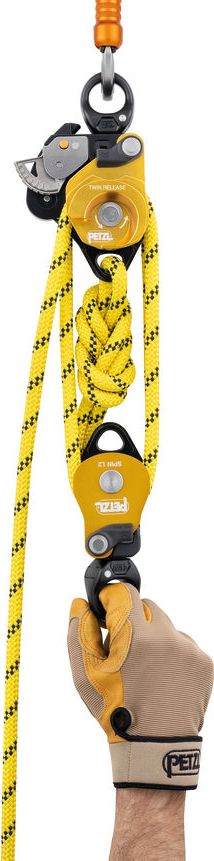 P001DA00 TWIN RELEASE Releasable double progress capture pulley for haul systems