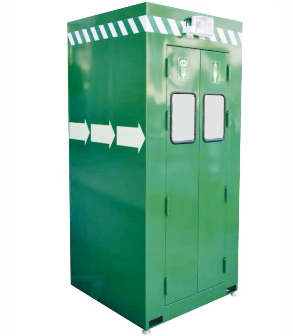 Cabin Mounted Emergency Shower and Eye/Face Wash, Insulated & Heated