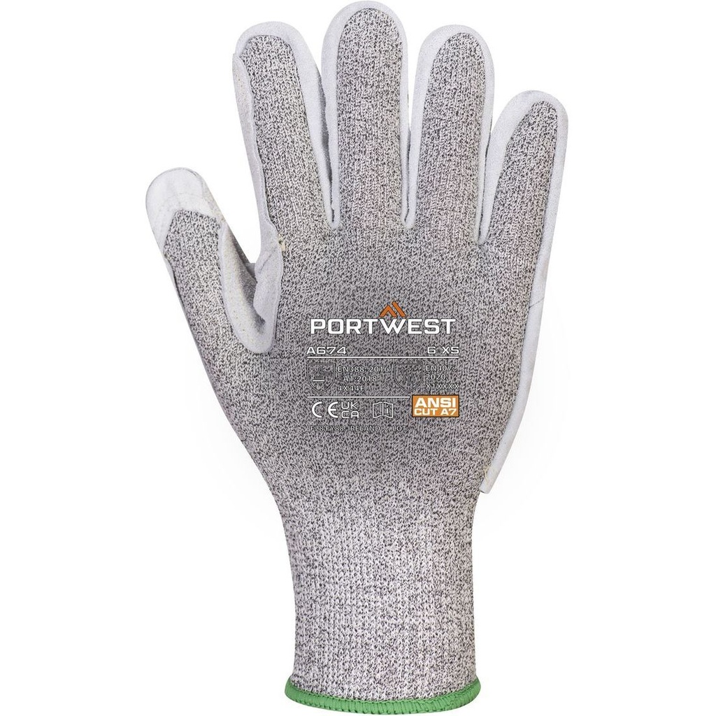 A674 CS F13 Leather Glove, Cut (F)