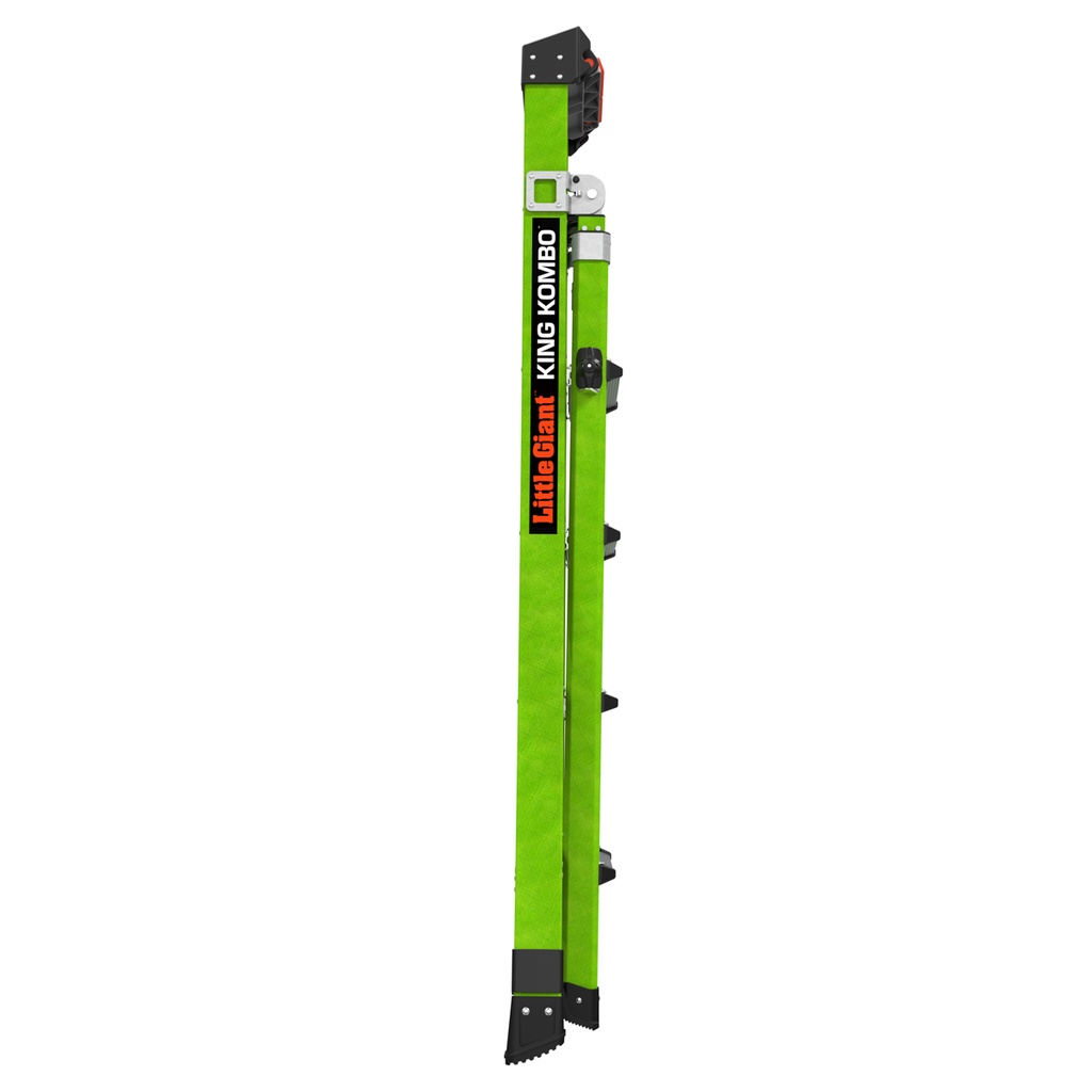 KING KOMBO XT 2.0 KING KOMBO XT, 6' - 170 kg Rated, Fiberglass 3-in-1 Extendable All-Access Combination Ladder with GRIP-N-GO Single-Hand Release Hinge, Rotating Wall Pad, V-bar, GROUND CUE, and Heavy-Duty Feet
