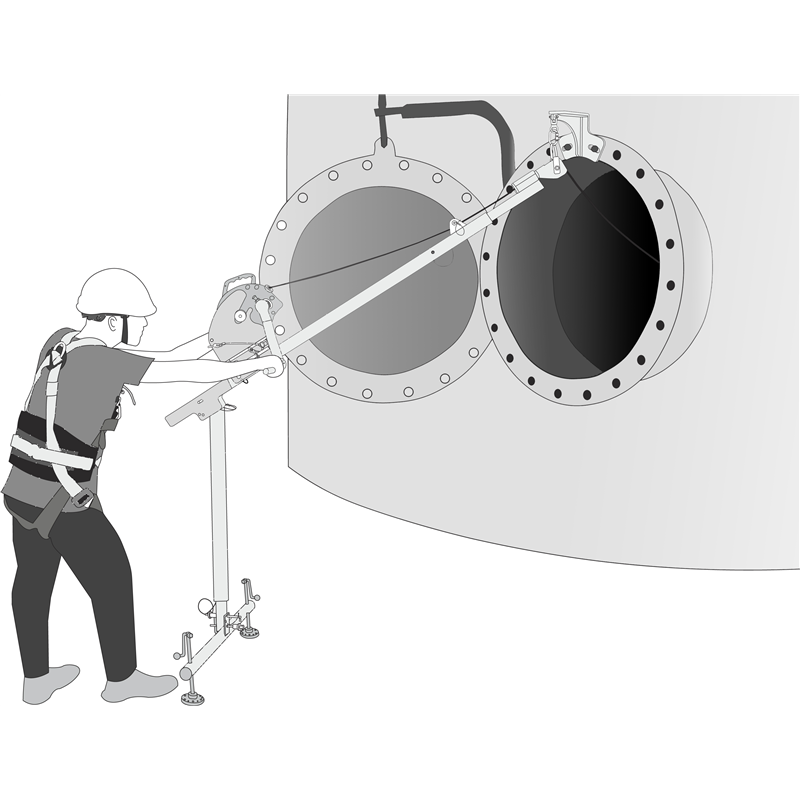 FA6010603 Anchor for EASYSAFEWAY 2 pole hoist, for side access in confined spaces