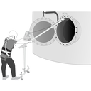 FA6010603 Anchor for EASYSAFEWAY 2 pole hoist, for side access in confined spaces