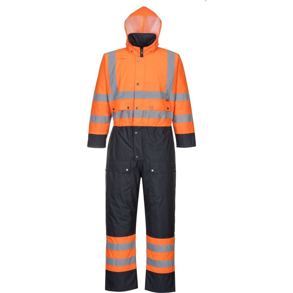 S485 Hi-vis Contrast Winter Coverall Lined