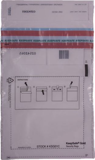 CSG0 Labellock Διαφανής σάκος ασφαλείας μιας χρήσης για μετρητά