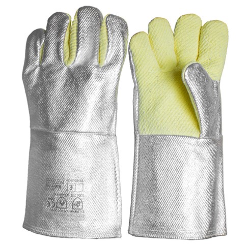 B-13 Heat Resistant Gloves (Aluminized Over Kevlar Palm)