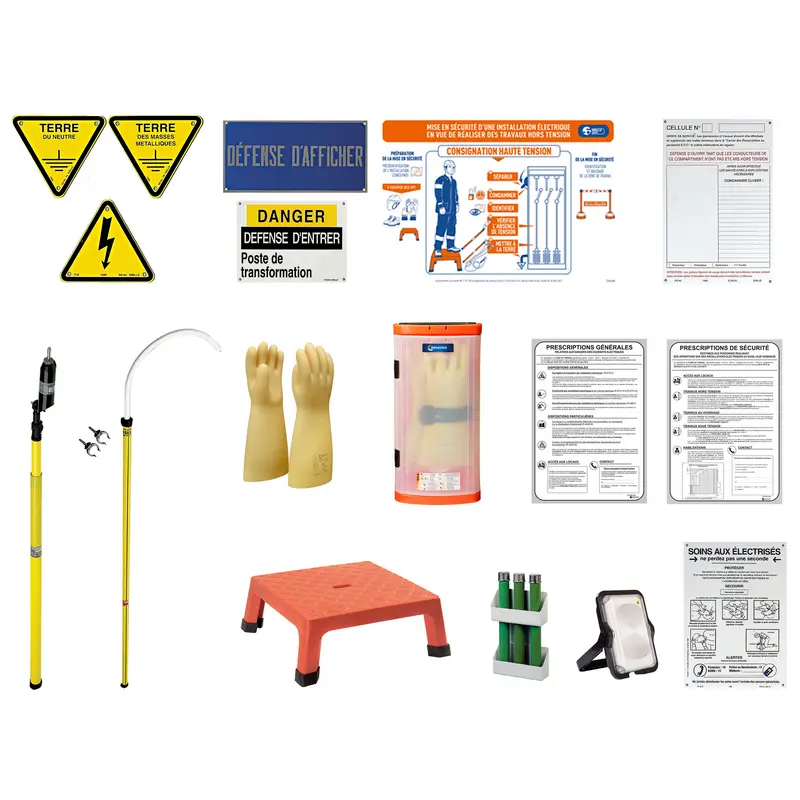 TK3C Safety set for substations with signage