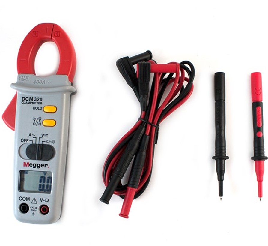 DCM320 Ψηφιακή αμπεροτσιμπίδα, 600 V AC/DC, 20 MΩ