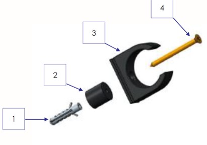 KSMP32 Clamp kit with spacer and screws