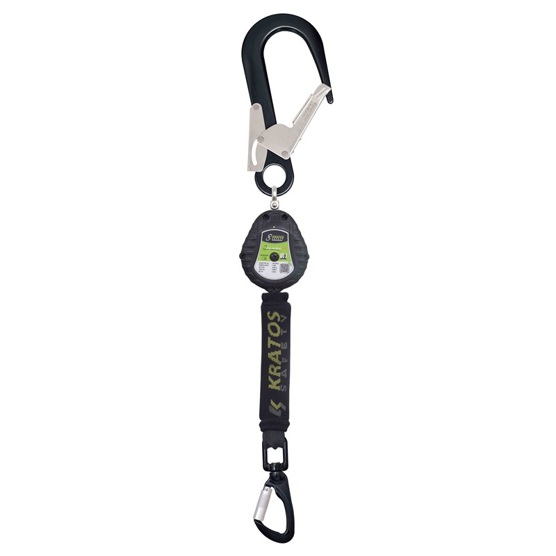FA2050602 OLYMPE-S, Retractable fall arrester 2 m polymer casing webbing lanyard with energy absorber
