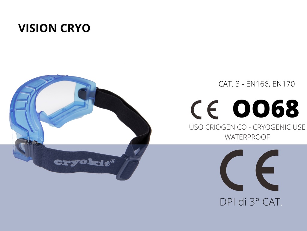 Κρυογενικά προστατευτικά γυαλιά VISION CRYO (δοκιμασμένα για υγρό άζωτο)