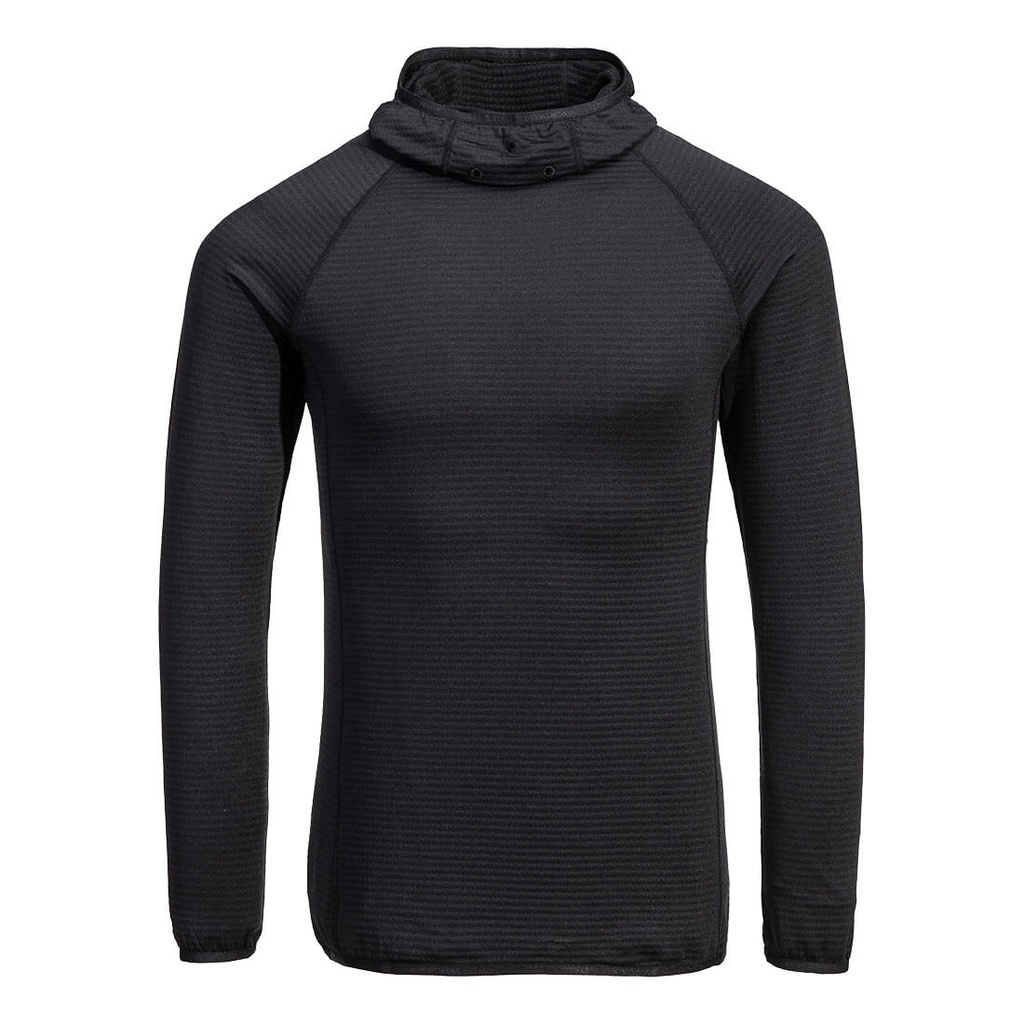 B191 Ισοθερμική μπλούζα βάσης fleece waffle με κουκούλα