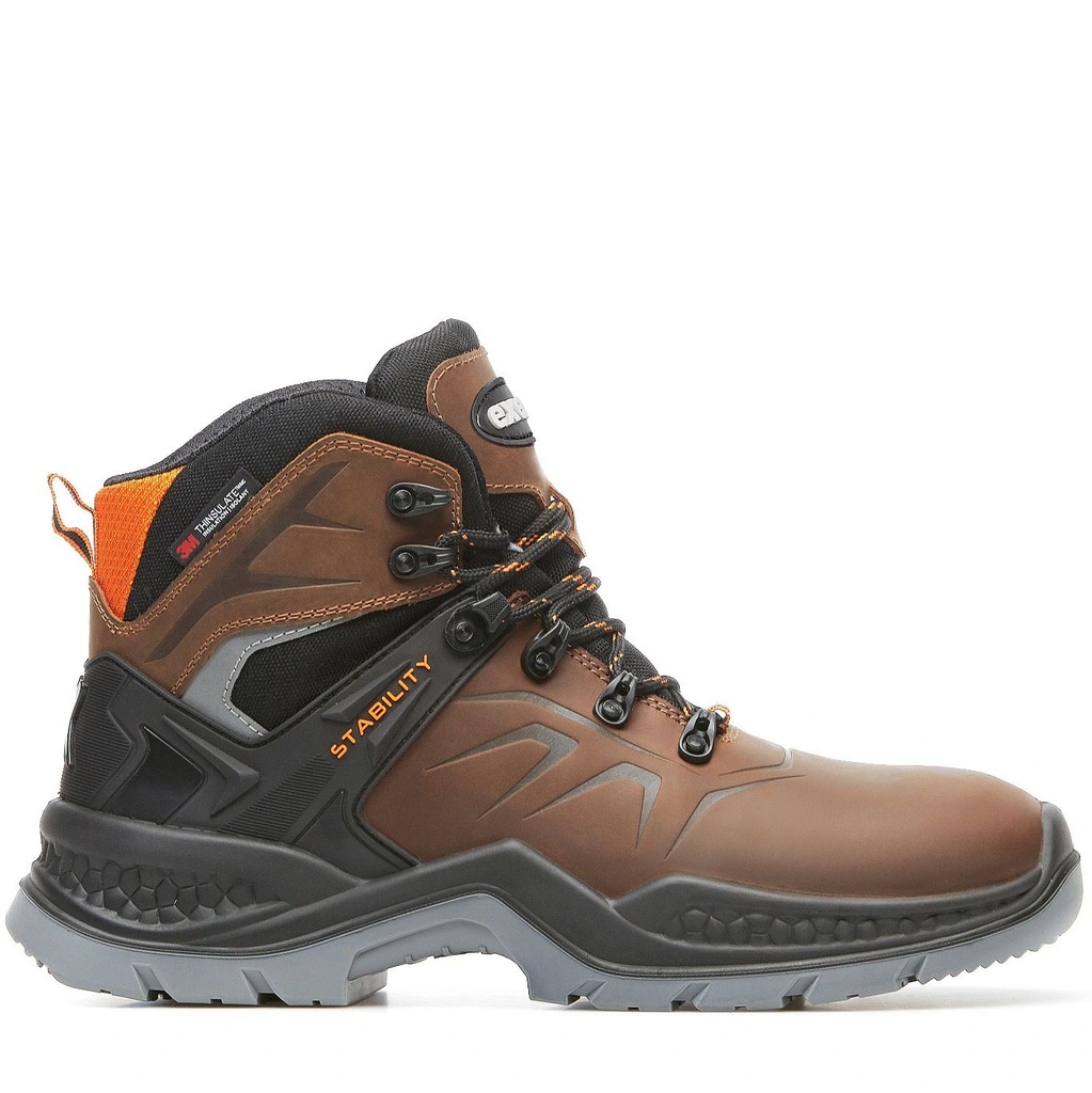 EVEREST BROWN Μπότα Ασφαλείας Παντός Καιρού S3 CI WR SRC με Μεμβράνη Thinsulate