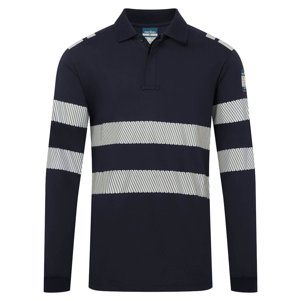 FR733 PW3 Modaflame Knit FR Long Sleeve Polo Shirt