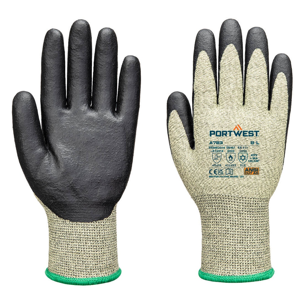 A783 Γάντι προστασίας από ηλεκτρικό τόξο Arc Flash Level 3 (33 cal/cm²), αντοχής σε κοπή επιπέδου F, θερμικής αντοχής έως 250°C