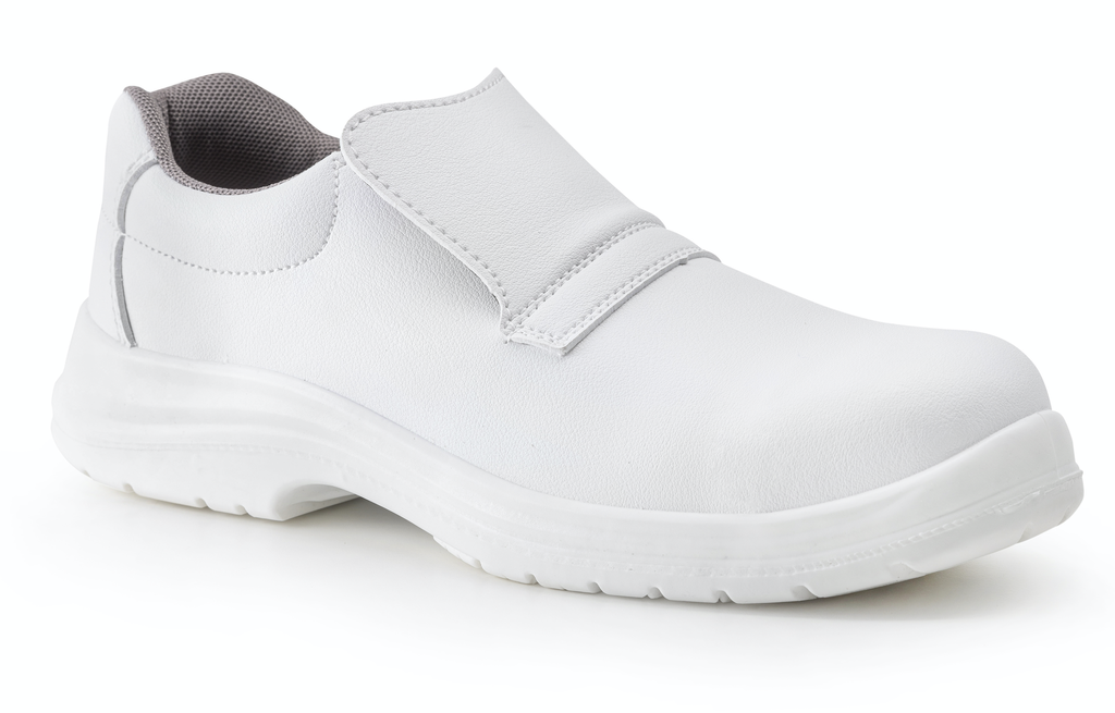 A-FEED Low White Slip On Safety Shoe S2 SRC