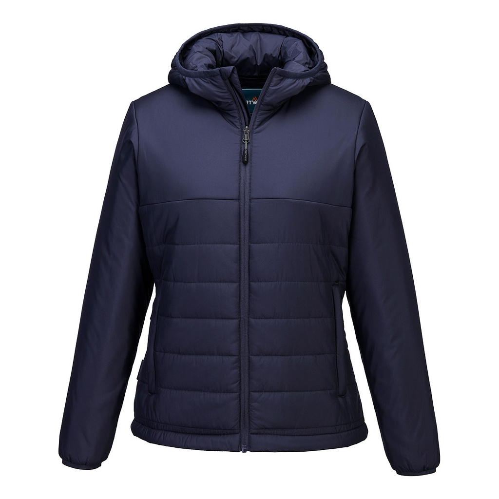 S613 Professional Women's Hooded Insulated Baffle Jacket