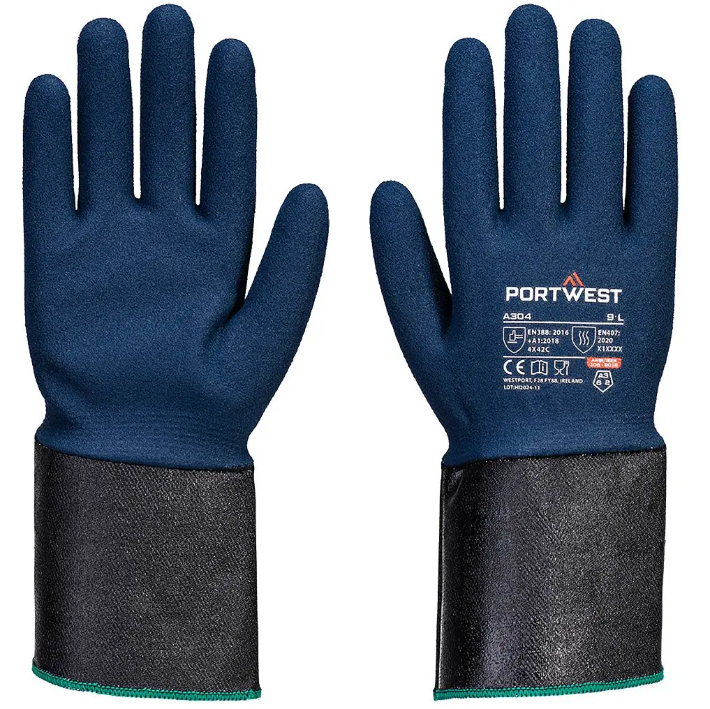 A304 Grip C13 Nitrile Foam Extend Cuff Glove, Cut Level C