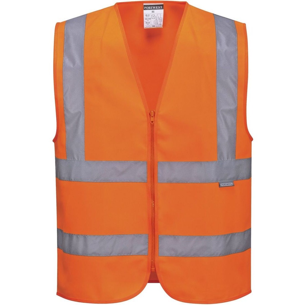 C375 Hi-Vis Zipped Band & Brace Vest