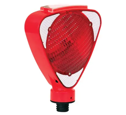 Bi-Directional Triangle Solar Flash Lamp (Red)