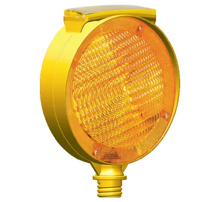 Bi-Directional Round Solar Flash Lamp (Yellow)