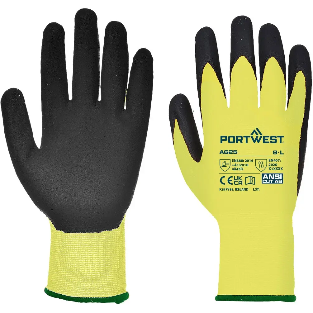 XOG25 Cut Resistant PU Coated Glove, Cut D