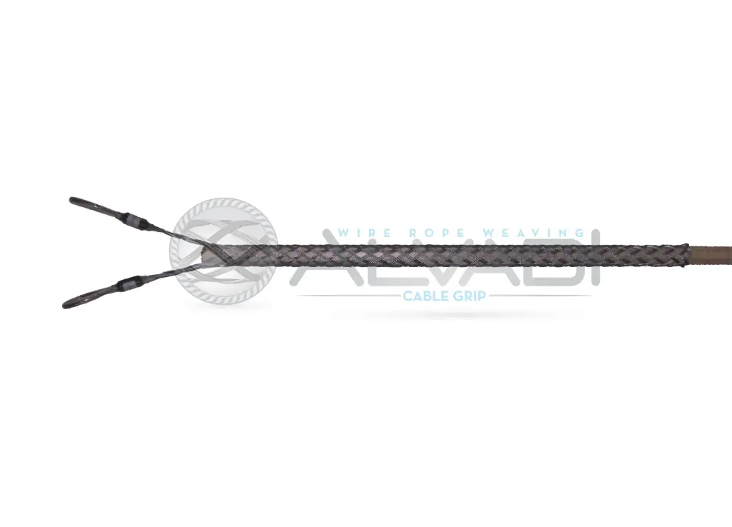 2TNG04 Galvanized Cable grip – double eye – triple weave Normal