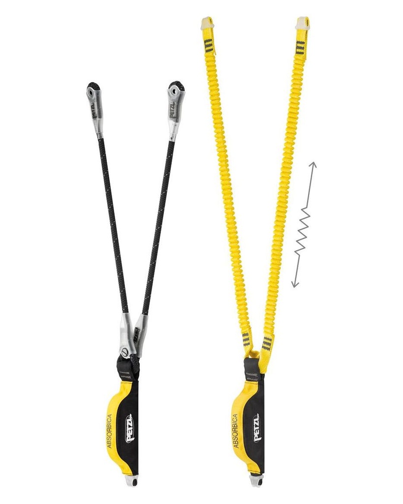 ABSORBICA®-Y Double lanyard with integrated energy absorber and MGO connectors