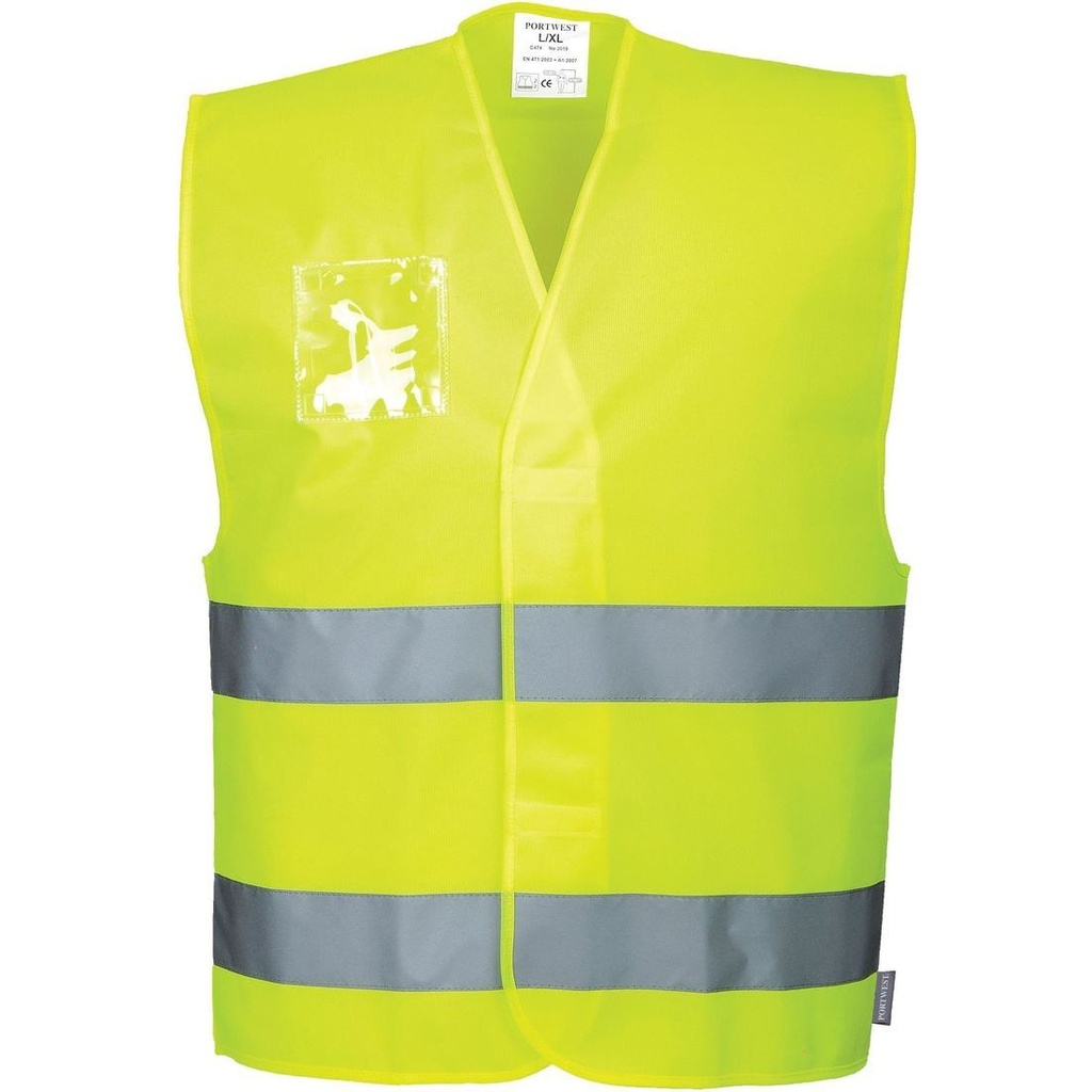 C475 Hi-Vis Vest With ID Holder