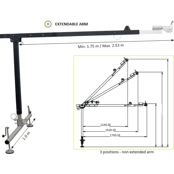 FA6010600 EasySafeWay 2 Pole ανυψωτικό για είσοδο σε περιορισμένο χώρο, ανάκτηση και διάσωση