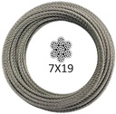 FA2020099 Συρματόσχοινο από ανοξείδωτο χάλυβα 8mm 7x19  (price by mtr)