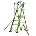 Safety Cage® 2.0 - Σκάλα πλατφόρμας από υαλοΐνες με ηλεκτρική μόνωση EN 131 – αντοχής 150 kg, με ρόδες, GROUND CUE και ρυθμιζόμενα σταθεροποιητικά (outriggers)